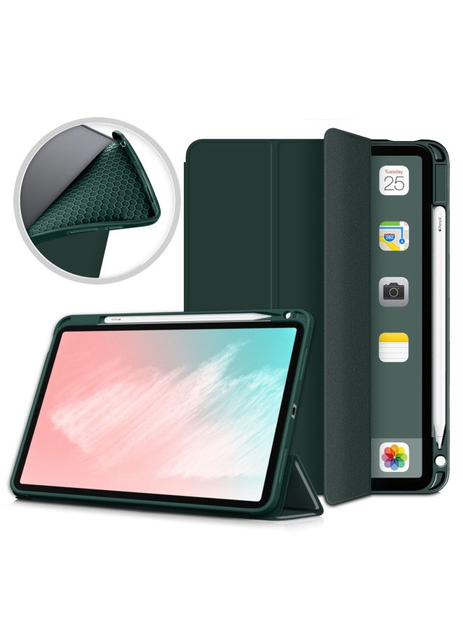 جراب جلدي مسطح مناسب لجهاز iPad Air 11 2024، جراب واقٍ من مادة TPU بفتحة قلم لجهاز iPad Air4/Air5